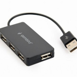 GEMBIRD USB HUB 2.0, 4 PORT, ΜΑΥΡΟ