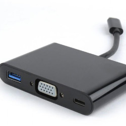 GEMBIRD ΜΕΤΑΤΡΟΠΕΑΣ TYPE C 3 ΣΕ 1, VGA + USB3 + TYPE-C