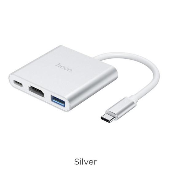 HOCO HB14 TYPE-C HUB EASY USE ΜΕ USB3.0+HDMI+PD
