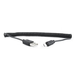 CABLEXPERT ΚΑΛΩΔΙΟ MICRO USB SPIRAL , 1.8m BLACK CABLEXPERT ΚΑΛΩΔΙΟ MICRO USB SPIRAL , 1.8m BLACK