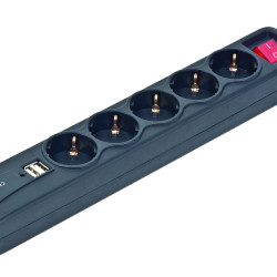NG ΠΟΛΥΜΠΡΙΖΟ 5 ΘΕΣΕΩΝ ΜΕ USB ΘΥΡΑ SPG5U2