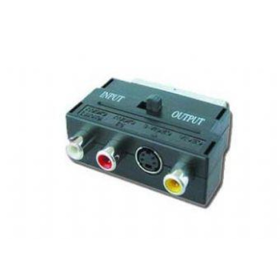 CABLEXPERT ΑΝΤΑΠΤΟΡΑΣ SCART ΣΕ 3 RCA & 1 S-Video ΜΕ ΔΙΑΚΟΠΤΗ