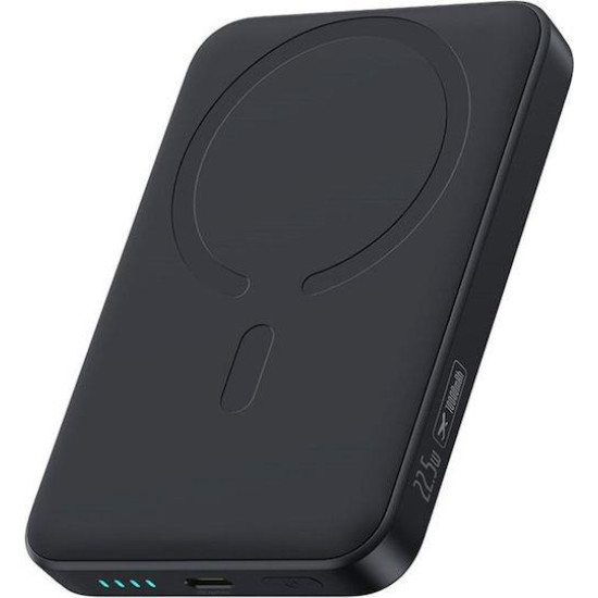 BASEUS ENERFILL FM11, ULTRA MINI ΜΑΓΝΗΤΙΚΟ POWERBANK, 10000MAh, 22.5W, ΜΕ ΚΑΛΩΔΙΟ TYPE-C, ΜΑΥΡΟ