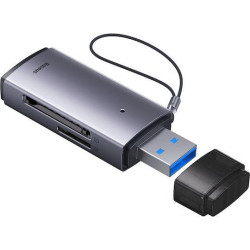 BASEUS LITE SERIES, USB SD TFT CARD READER, ΓΚΡΙ