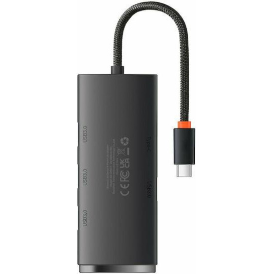 BASEUS LITE SERIES, HUB 4 ΘΥΡΕΣ, 0.25m, ΜΑΥΡΟ BASEUS LITE SERIES, HUB 4 ΘΥΡΕΣ, 0.25m, ΜΑΥΡΟ