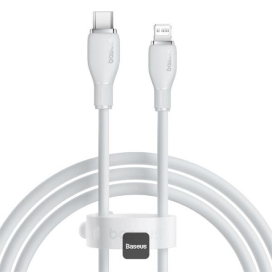 BASEUS PUDDING, ΚΑΛΩΔΙΟ ΦΟΡΤΙΣΗΣ, TYPE-C ΣΕ LIGHTNING, 2m, 20W, ΛΕΥΚΟ