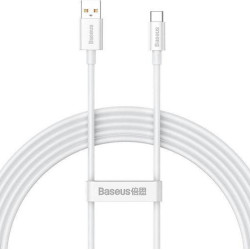 BASEUS SUPERIOR SERIES, ΚΑΛΩΔΙΟ ΓΡΗΓΟΡΗΣ ΦΟΡΤΙΣΗΣ, TYPE-C, 100W, 2M, ΛΕΥΚΟ