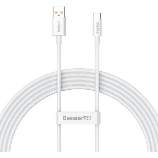 BASEUS SUPERIOR SERIES, ΚΑΛΩΔΙΟ ΓΡΗΓΟΡΗΣ ΦΟΡΤΙΣΗΣ, TYPE-C, 100W, 2M, ΛΕΥΚΟ