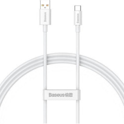 BASEUS SUPERIOR SERIES, ΚΑΛΩΔΙΟ ΓΡΗΓΟΡΗΣ ΦΟΡΤΙΣΗΣ, TYPE-C, 100W, 1M, ΛΕΥΚΟ