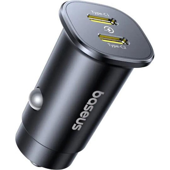 BASEUS GOTRIP DP1, ΦΟΡΤΙΣΤΗΣ ΑΥΤΟΚΙΝΗΤΟΥ, 2 ΘΥΡΕΣ, 30W, ΜΑΥΡΟ