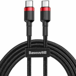 BASEUS CAFULE ΚΑΛΩΔΙΟ ΦΟΡΤΙΣΗΣ, PD 2.0 TYPE-C, 3A, 60W, 1M, ΚΟΚΚΙΝΟ, ΜΑΥΡΟ
