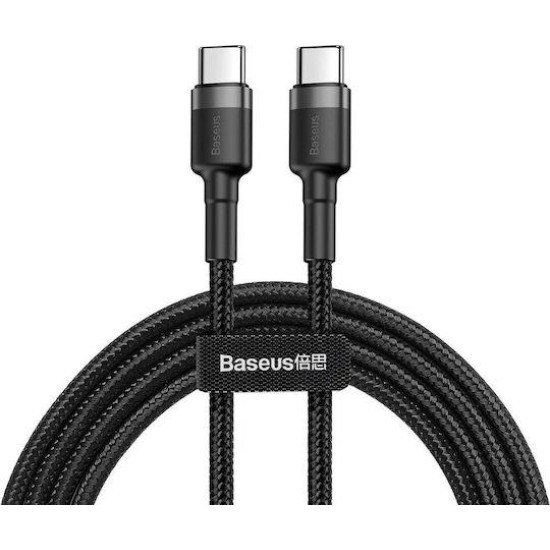 BASEUS CAFULE ΚΑΛΩΔΙΟ ΦΟΡΤΙΣΗΣ, PD 2.0 TYPE-C, 3A, 60W, 1M, ΓΚΡΙ, ΜΑΥΡΟ BASEUS CAFULE ΚΑΛΩΔΙΟ ΦΟΡΤΙΣΗΣ, PD 2.0 TYPE-C, 3A, 60W, 1M, ΓΚΡΙ, ΜΑΥΡΟ