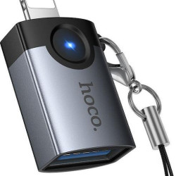 HOCO UA46 VICTORY ΑΝΤΑΠΤΟΡΑΣ, LIGHTNING ΣΕ USB, ΓΚΡΙ