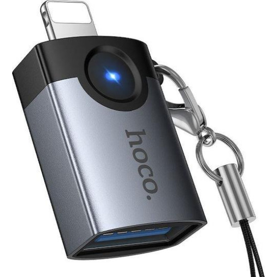 HOCO UA46 VICTORY ΑΝΤΑΠΤΟΡΑΣ, LIGHTNING ΣΕ USB, ΓΚΡΙ HOCO UA46 VICTORY ΑΝΤΑΠΤΟΡΑΣ, LIGHTNING ΣΕ USB, ΓΚΡΙ