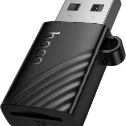 HOCO HB53 ΑΝΑΓΝΩΣΤΗΣ ΚΑΡΤΩΝ TF, USB 2.0, ΜΑΥΡΟ