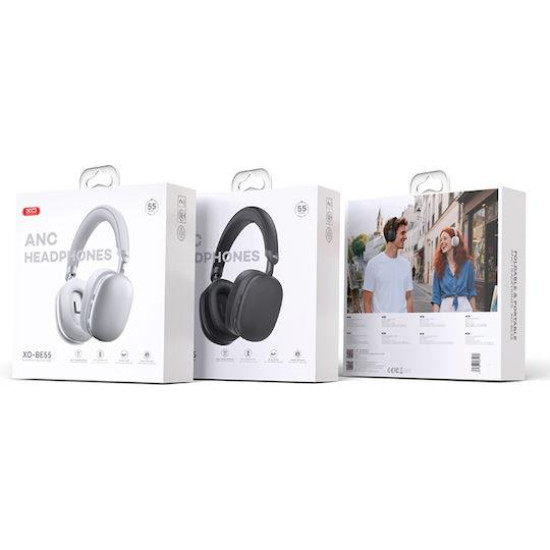 XO BE55, ΑΣΥΡΜΑΤΑ HEADSET, ΑΝΑΔΙΠΛΟΥΜΕΝΑ, ANC, ΛΕΥΚΑ