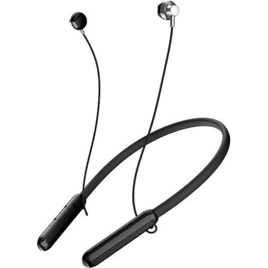 XO BS36, SPORTS NECKBAND, ΜΑΓΝΗΤΙΚΟ, ΜΕ ΟΘΟΝΗ LED, ΚΟΥΜΠΙΑ TOUCH, ΜΑΥΡΟ
