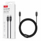 XO NB-Q307, ULTRA-THIN, ΚΑΛΩΔΙΟ ΓΡΗΓΟΡΗΣ ΦΟΡΤΙΣΗΣ, TYPE-C ΣΕ TYPE-C, 60W, MΑΥΡΟ