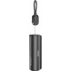 XO PR281, POWERBANK, ΜΕ ΦΑΚΟ, ΚΑΛΩΔΙΟ LIGHTNING, 5000mAh, ΜΑΥΡΟ