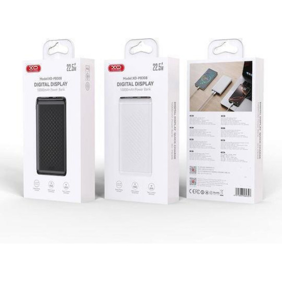 XO PB309, POWERBANK ΓΡΗΓΟΡΗΣ ΦΟΡΤΙΣΗΣ, 20000mAh, 22,5W, ΛΕΥΚΟ