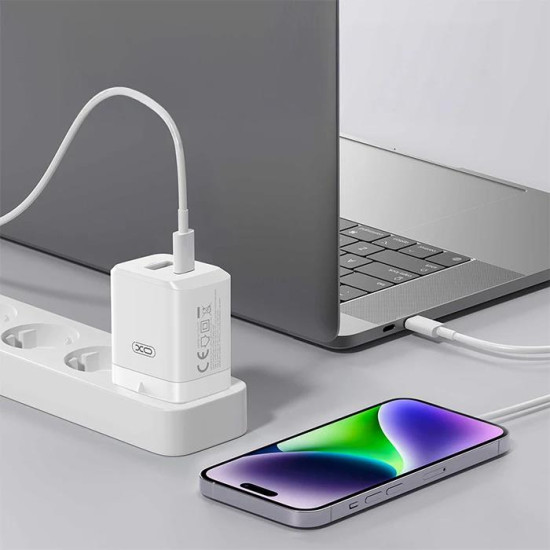 XO CE36, ΦΟΡΤΙΣΤΗΣ ΓΡΗΓΟΡΗΣ ΦΟΡΤΙΣΗΣ, 2 ΘΥΡΕΣ, GAN, 45W, ΛΕΥΚΟΣ