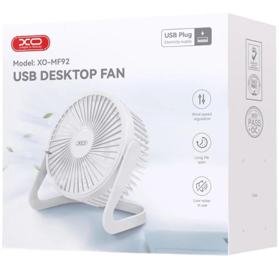 XO MF92, ΑΝΕΜΙΣΤΗΡΑΣ ΓΡΑΦΕΙΟΥ, 8in, ΜΕ USB, ΛΕΥΚΟ
