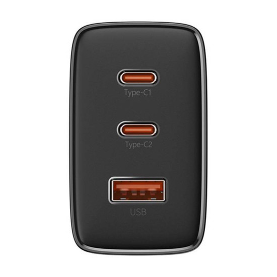 BASEUS CUBE PRO, ΦΟΡΤΙΣΤΗΣ ΓΡΗΓΟΡΗΣ ΦΟΡΤΙΣΗΣ, 3 ΘΥΡΕΣ, 65W, ΜΑΥΡΟ
