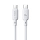BASEUS SILKY SERIES, ΚΑΛΩΔΙΟ ΓΡΗΓΟΡΗΣ ΦΟΡΤΙΣΗΣ, TYPE-C ΣΕ TYPE-C, 100W, 2m, ΛΕΥΚΟ