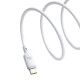 BASEUS SILKY SERIES, ΚΑΛΩΔΙΟ ΓΡΗΓΟΡΗΣ ΦΟΡΤΙΣΗΣ, TYPE-C ΣΕ TYPE-C, 100W, 2m, ΛΕΥΚΟ