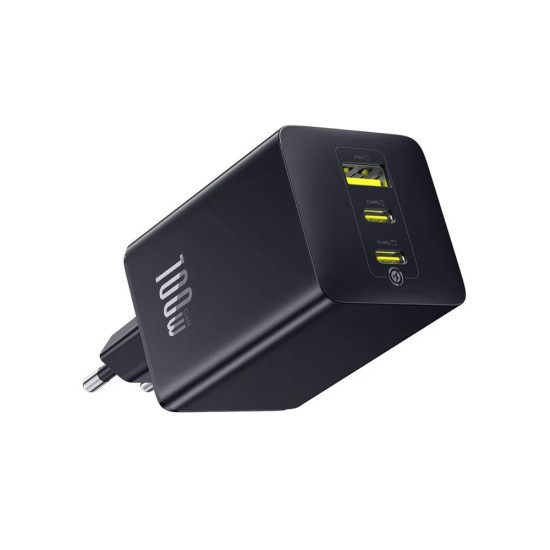 BASEUS ENERFILL FE11, ΦΟΡΤΙΣΤΗΣ ΓΡΗΓΟΡΗΣ ΦΟΡΤΙΣΗΣ, 3 ΘΥΡΕΣ, 100W, ΜΑΥΡΟΣ