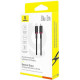 BASEUS DURA SERIES, ΚΑΛΩΔΙΟ ΓΡΗΓΟΡΗΣ ΦΟΡΤΙΣΗΣ, TYPE-C ΣΕ LIGHTNING, 20W, 2m, ΚΟΚΚΙΝΟ-ΜΑΥΡΟ