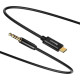 BASEUS YIVEN Μ01, TYPE-C ΑΡΣΕΝΙΚΟ ΣΕ 3,5mm ΑΡΣΕΝΙΚΟ ΚΑΛΩΔΙΟ, ΜΑΥΡΟ
