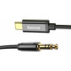 BASEUS YIVEN Μ01, TYPE-C ΑΡΣΕΝΙΚΟ ΣΕ 3,5mm ΑΡΣΕΝΙΚΟ ΚΑΛΩΔΙΟ, ΜΑΥΡΟ