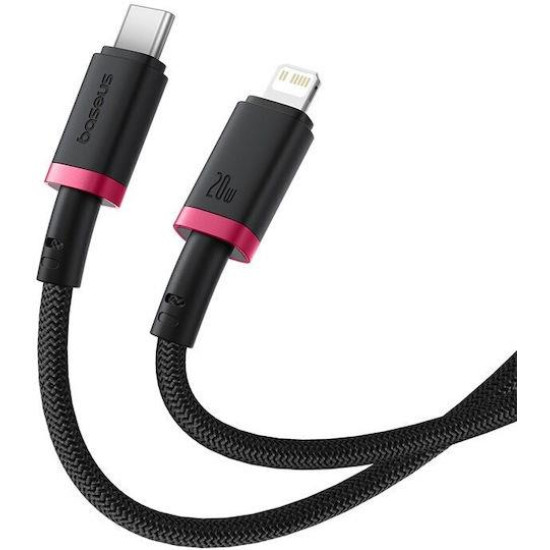 BASEUS DURA SERIES, ΚΑΛΩΔΙΟ ΓΡΗΓΟΡΗΣ ΦΟΡΤΙΣΗΣ, TYPE-C ΣΕ LIGHTNING, 1m, ΚΟΚΚΙΝΟ-ΜΑΥΡΟ BASEUS DURA SERIES, ΚΑΛΩΔΙΟ ΓΡΗΓΟΡΗΣ ΦΟΡΤΙΣΗΣ, TYPE-C ΣΕ LIGHTNING, 1m, ΚΟΚΚΙΝΟ-ΜΑΥΡΟ