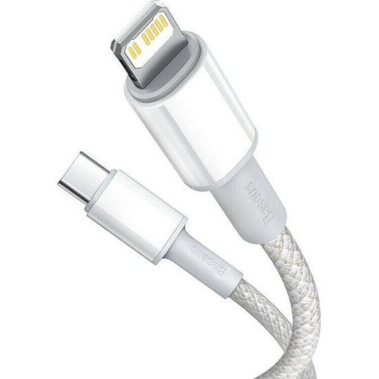BASEUS HIGH DENSITY, ΚΑΛΩΔΙΟ ΓΡΗΓΟΡΗΣ ΦΟΡΤΙΣΗΣ, TYPE-C ΣΕ LIGHTNING, 20W, 1m, ΛΕΥΚΟ