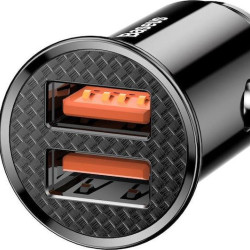 BASEUS CIRCULAR, ΦΟΡΤΙΣΤΗΣ ΑΥΤΟΚΙΝΗΤΟΥ, 2 ΘΥΡΕΣ, 30W, ΜΑΥΡΟΣ BASEUS CIRCULAR, ΦΟΡΤΙΣΤΗΣ ΑΥΤΟΚΙΝΗΤΟΥ, 2 ΘΥΡΕΣ, 30W, ΜΑΥΡΟΣ