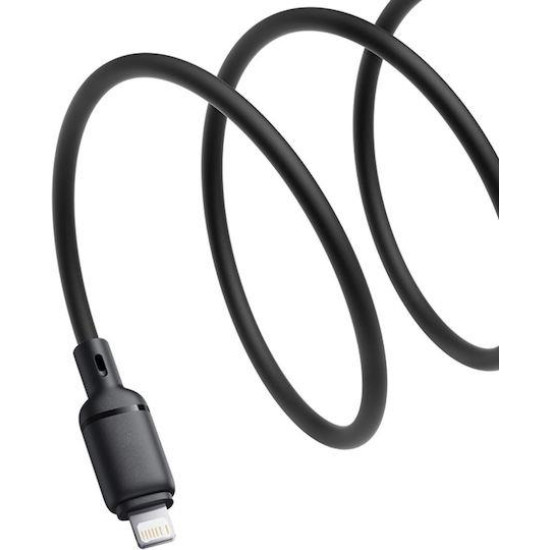 BASEUS SILKY SERIES, ΚΑΛΩΔΙΟ LIGHTNING, 2m, ΜΑΥΡΟ