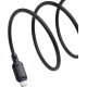BASEUS SILKY SERIES, ΚΑΛΩΔΙΟ LIGHTNING, 2m, ΜΑΥΡΟ