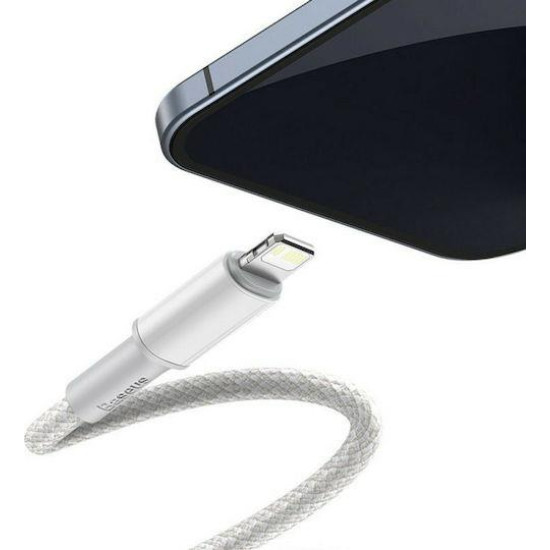 BASEUS HIGH DENSITY, ΚΑΛΩΔΙΟ ΓΡΗΓΟΡΗΣ ΦΟΡΤΙΣΗΣ, TYPE-C ΣΕ LIGHTNING, 20W, 2m, ΛΕΥΚΟ
