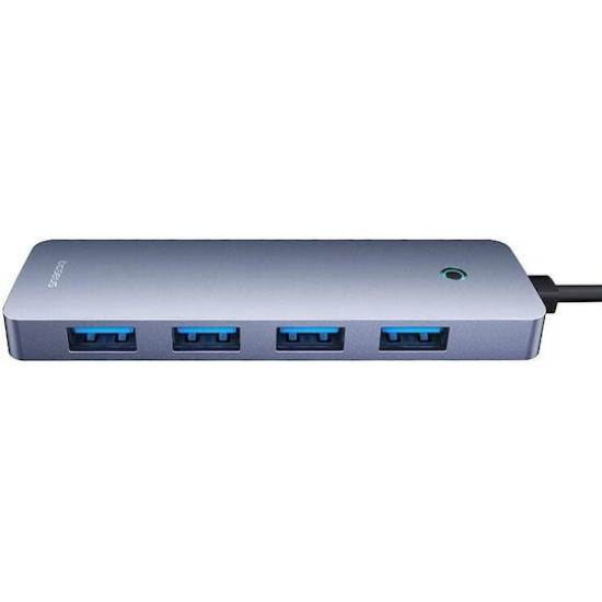 BASEUS ULTRAJOY SERIES, USB HUB, 4 ΘΥΡΕΣ, 1 ΘΥΡΑ TYPE-C, ΓΚΡΙ