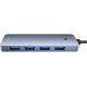 BASEUS ULTRAJOY SERIES, USB HUB, 4 ΘΥΡΕΣ, 1 ΘΥΡΑ TYPE-C, ΓΚΡΙ