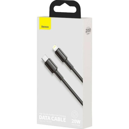 BASEUS HIGH DENSITY, ΚΑΛΩΔΙΟ ΓΡΗΓΟΡΗΣ ΦΟΡΤΙΣΗΣ, TYPE-C ΣΕ LIGHTNING, 20W, 2m, ΜΑΥΡΟ BASEUS HIGH DENSITY, ΚΑΛΩΔΙΟ ΓΡΗΓΟΡΗΣ ΦΟΡΤΙΣΗΣ, TYPE-C ΣΕ LIGHTNING, 20W, 2m, ΜΑΥΡΟ