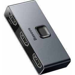 BASEUS MATRIX, ΔΙΑΚΟΠΤΗΣ HDMI SWITCH 2 ΣΕ 1, 1 ΣΕ 2, ΓΚΡΙ