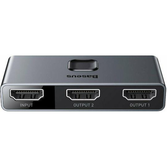 BASEUS MATRIX, ΔΙΑΚΟΠΤΗΣ HDMI SWITCH 2 ΣΕ 1, 1 ΣΕ 2, ΓΚΡΙ