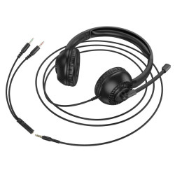 HOCO W112 PURE, HEADPHONES, ΜΑΥΡΟ