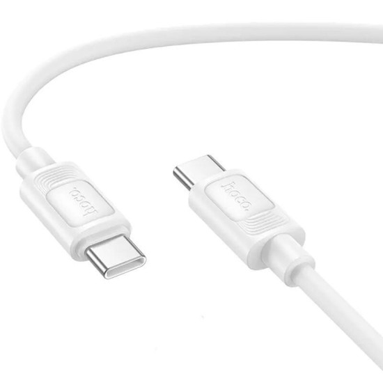HOCO X122 BENEFIT, ΚΑΛΩΔΙΟ ΦΟΡΤΙΣΗΣ, 60W, TYPE-C ΣΕ TYPE-C, ΛΕΥΚΟ