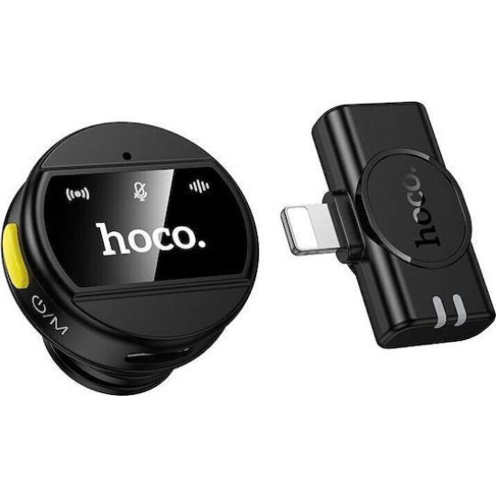 HOCO L21 CHARM, ΑΣΥΡΜΑΤΟ ΜΙΚΡΟΦΩΝΟ, LIGHTNING, ΜΑΥΡΟ