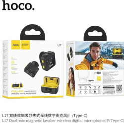 HOCO L17, ΔΙΠΛΟ ΜΙΚΡΟΦΩΝΟ ΠΕΤΟΥ, ΜΑΥΡΟ