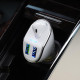 HOCO E47 ΦΟΡΤΙΣΤΗΣ ΑΥΤΟΚΙΝΗΤΟΥ QC3.0 ΚΑΙ ΑΚΟΥΣΤΙΚΟ HANDSFREE 2 ΣΕ 1 ΛΕΥΚΟ