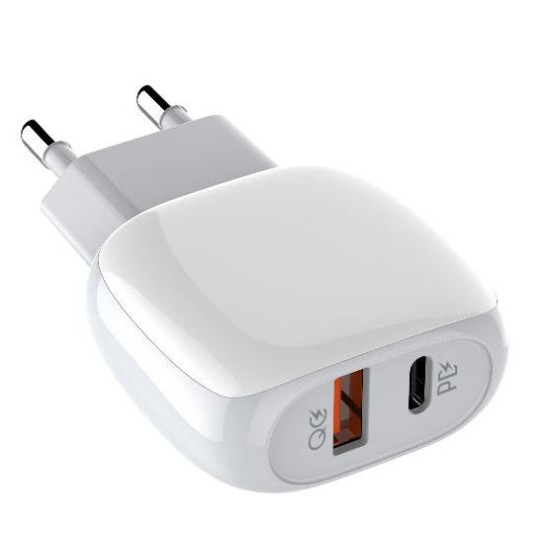 LDNIO A2313C ΦΟΡΤΙΣΤΗΣ QC3.0 + PD 18W ΜΕ ΚΑΛΩΔΙΟ LIGHTNING 1M